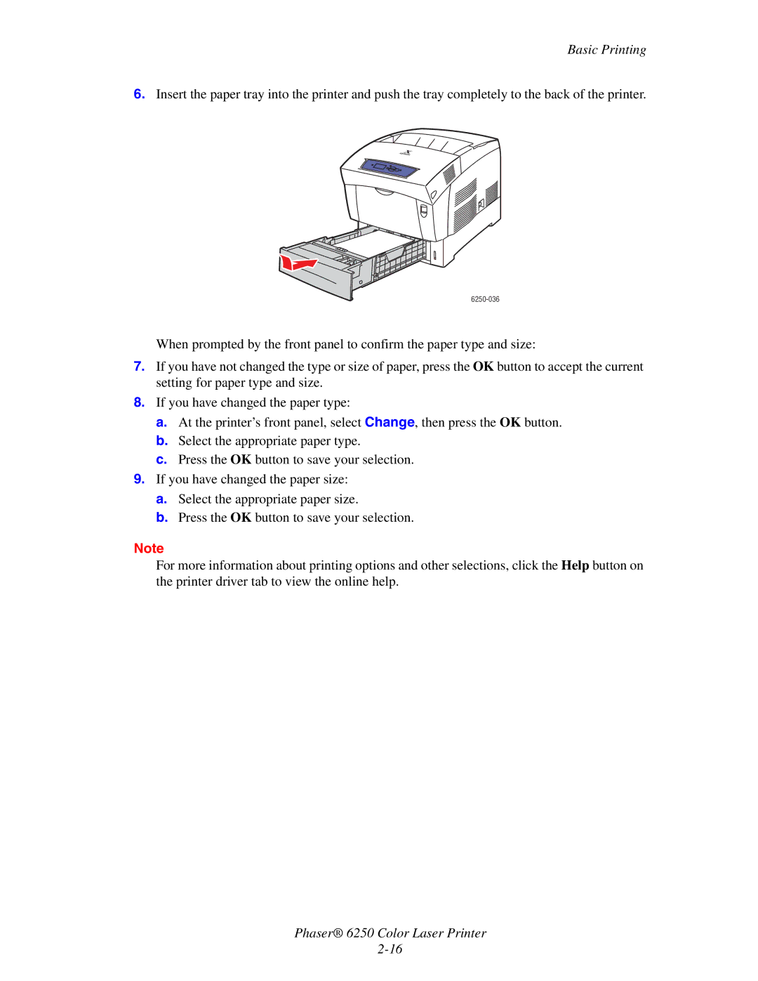 Xerox manual 6250-036 