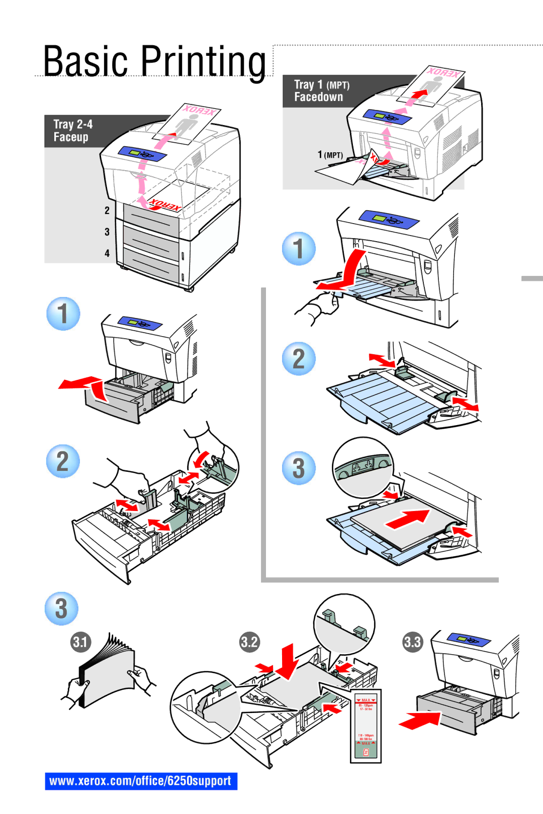 Xerox 6250 manual Basic Printing 