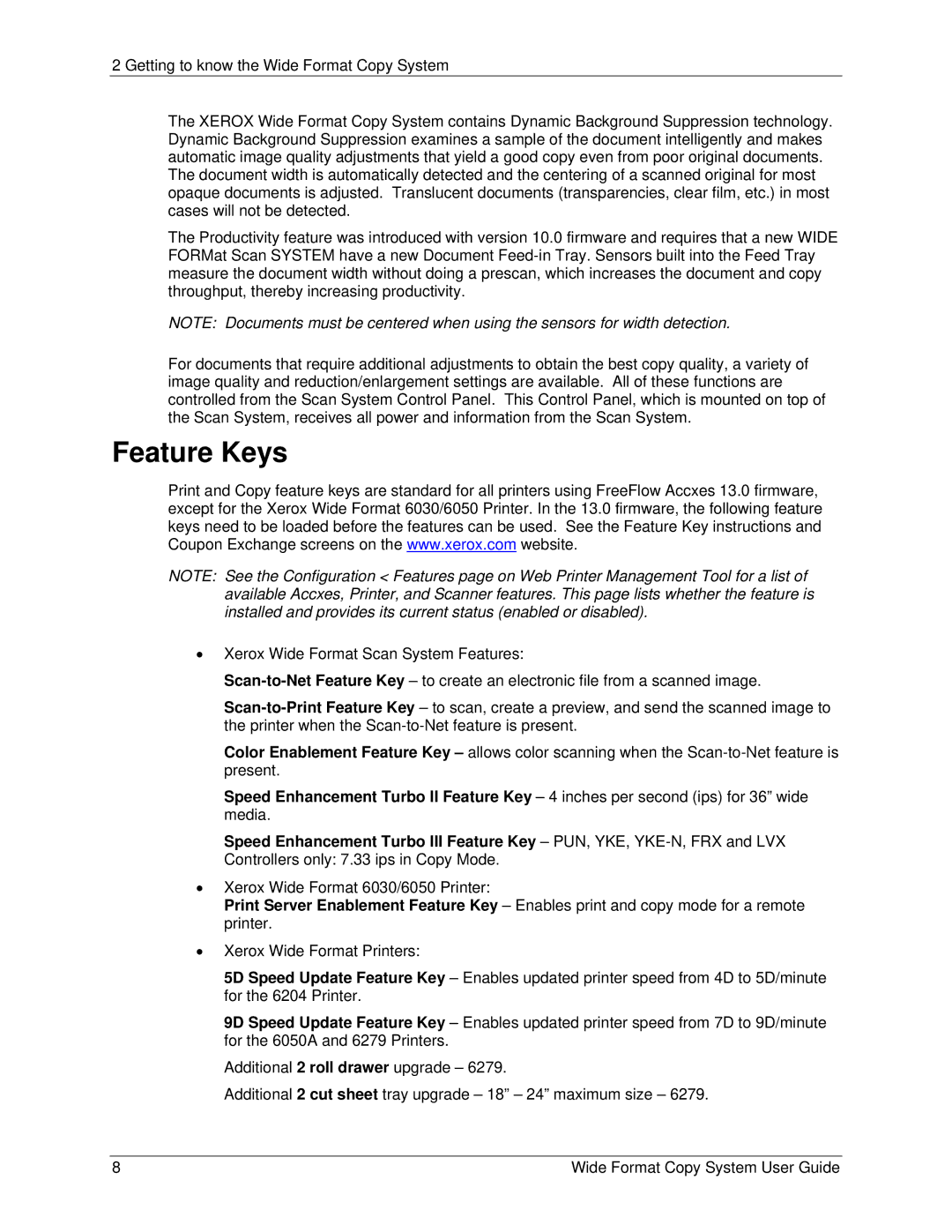 Xerox 6279, 5101 manual Feature Keys 