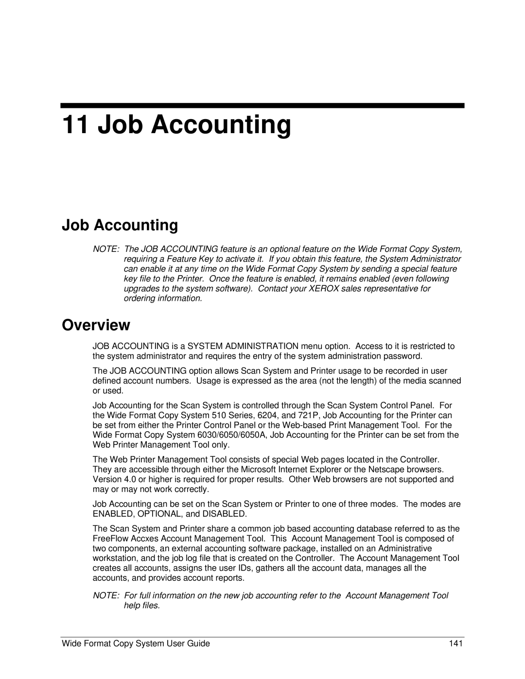 Xerox 5101, 6279 manual Job Accounting Overview 