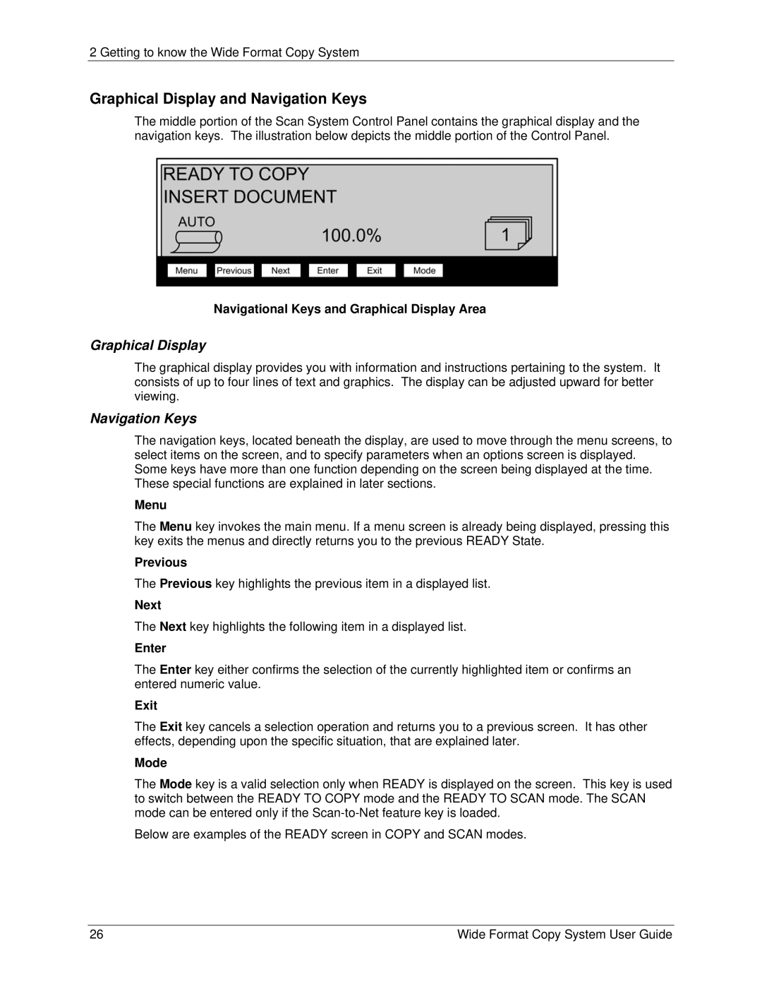 Xerox 6279, 5101 manual Graphical Display and Navigation Keys 