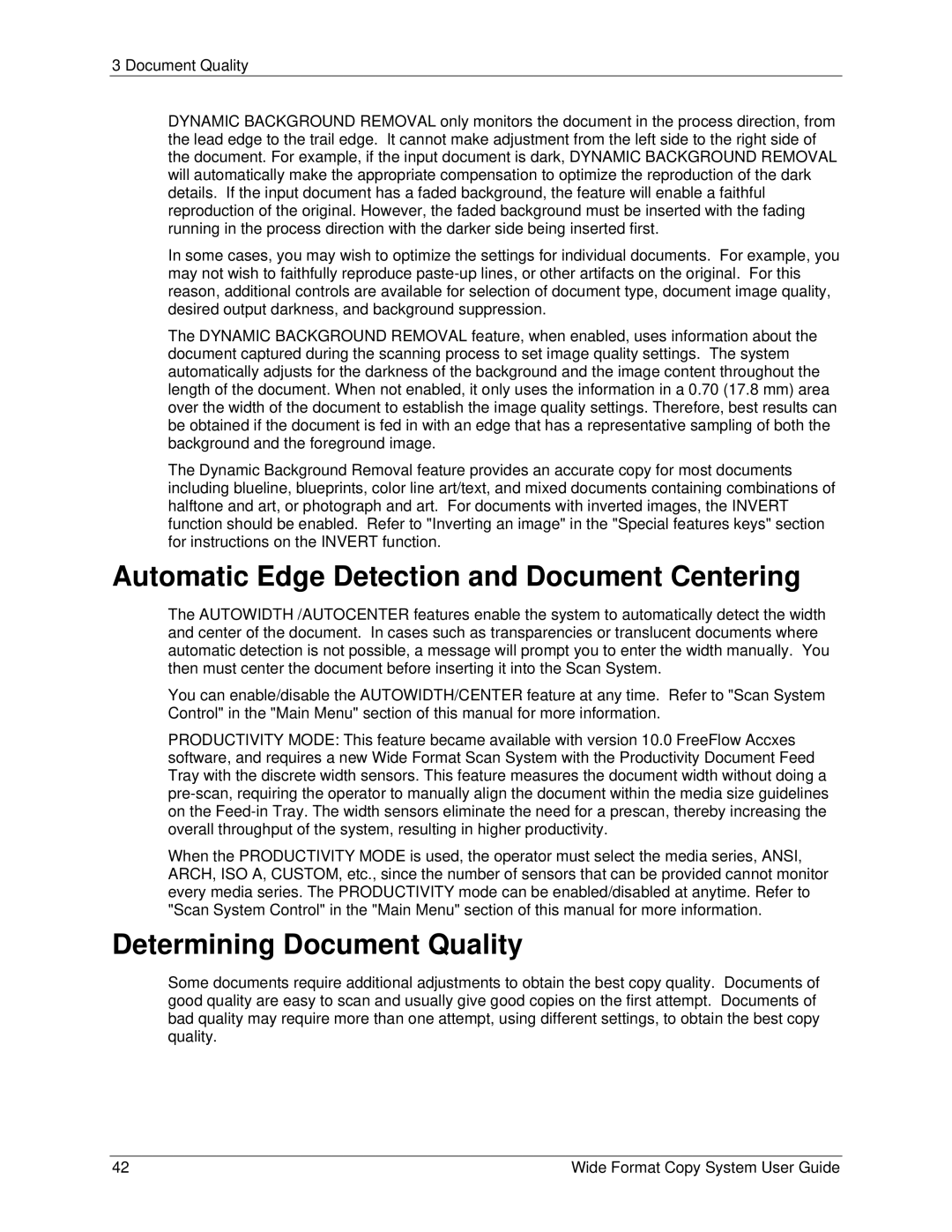 Xerox 6279, 5101 manual Automatic Edge Detection and Document Centering, Determining Document Quality 