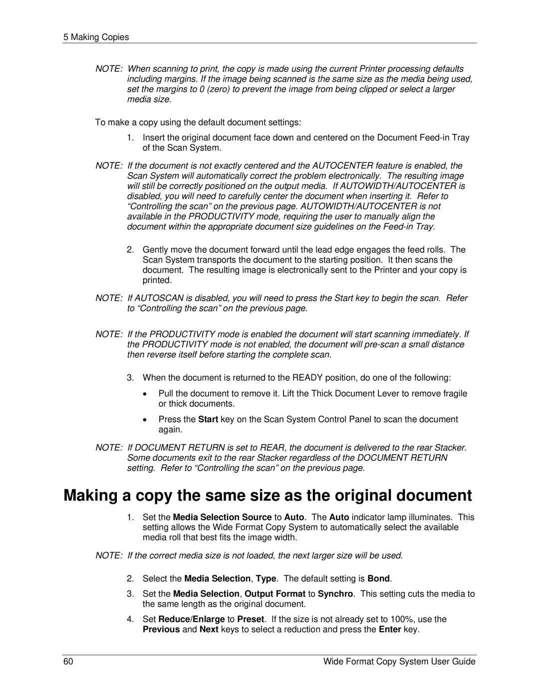 Xerox 6279, 5101 manual Making a copy the same size as the original document 