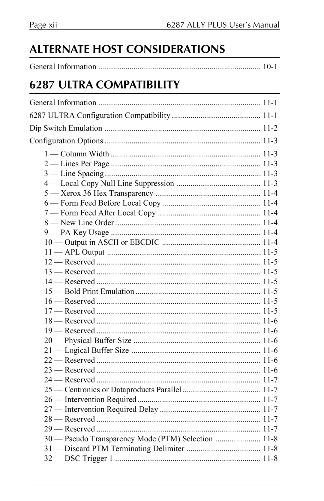 Xerox 6287 user manual Alternate Host Considerations 