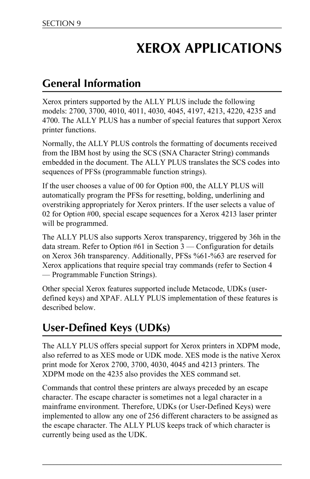 Xerox 6287 user manual Xerox Applications, User-Defined Keys UDKs 