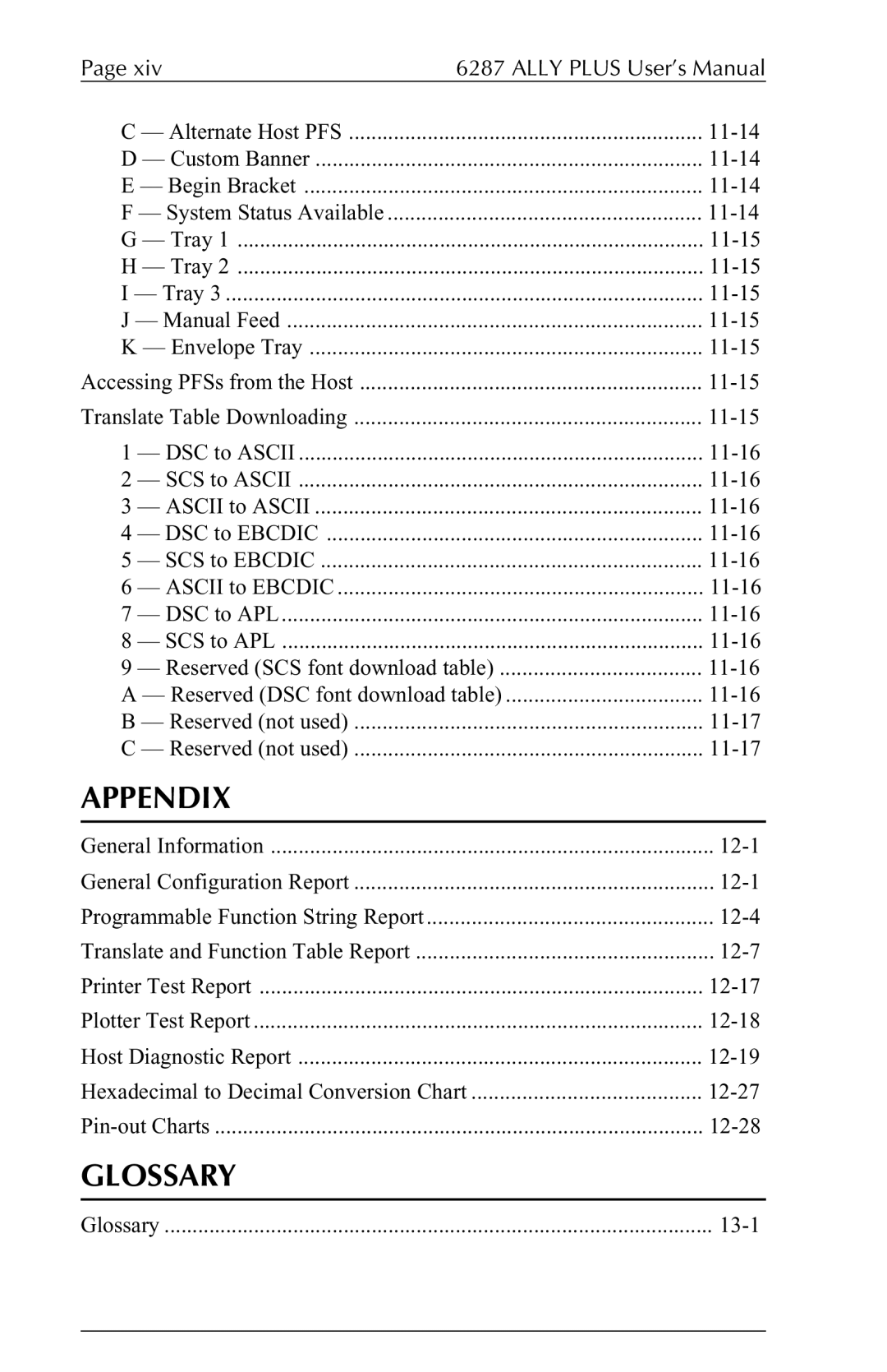 Xerox 6287 user manual Glossary 