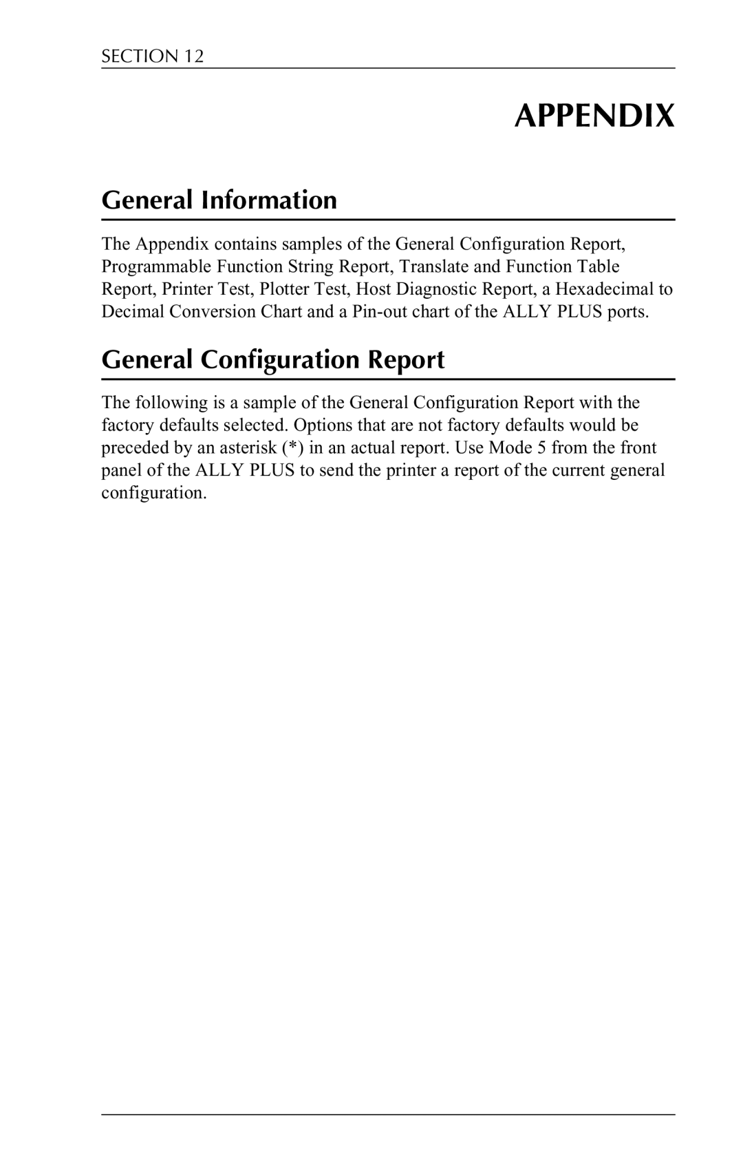 Xerox 6287 user manual Appendix, General Configuration Report 