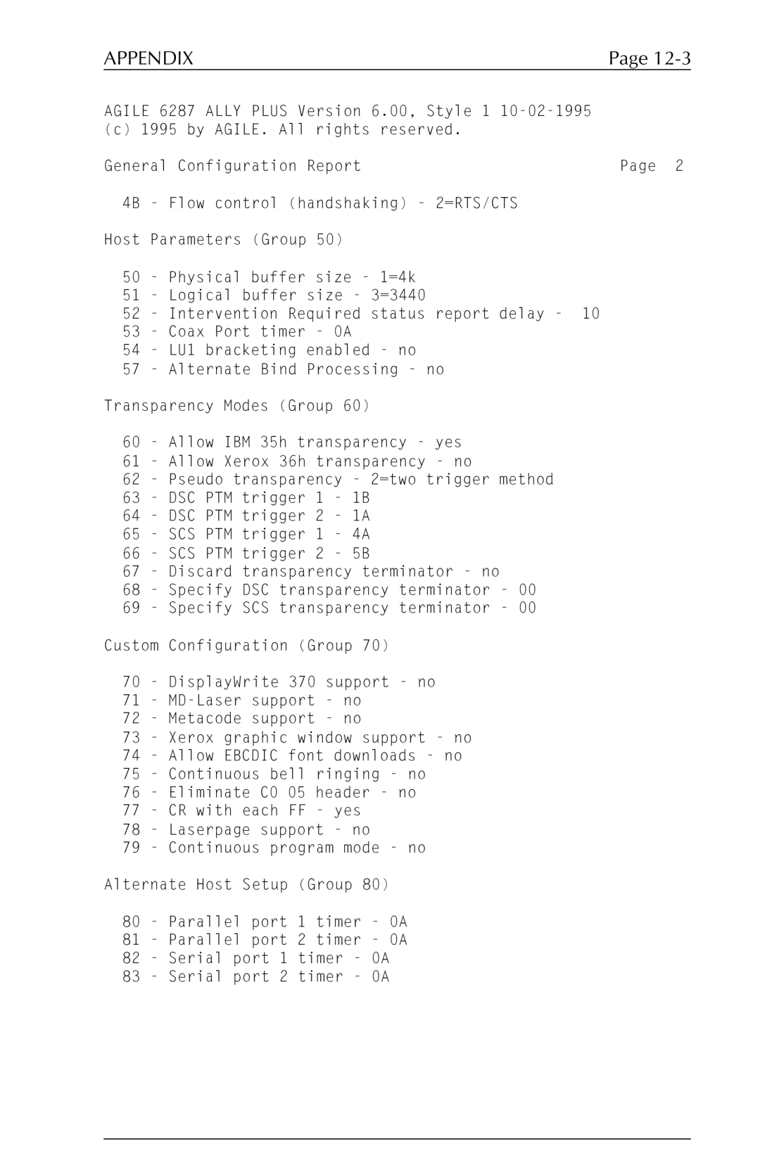 Xerox 6287 user manual Appendix 