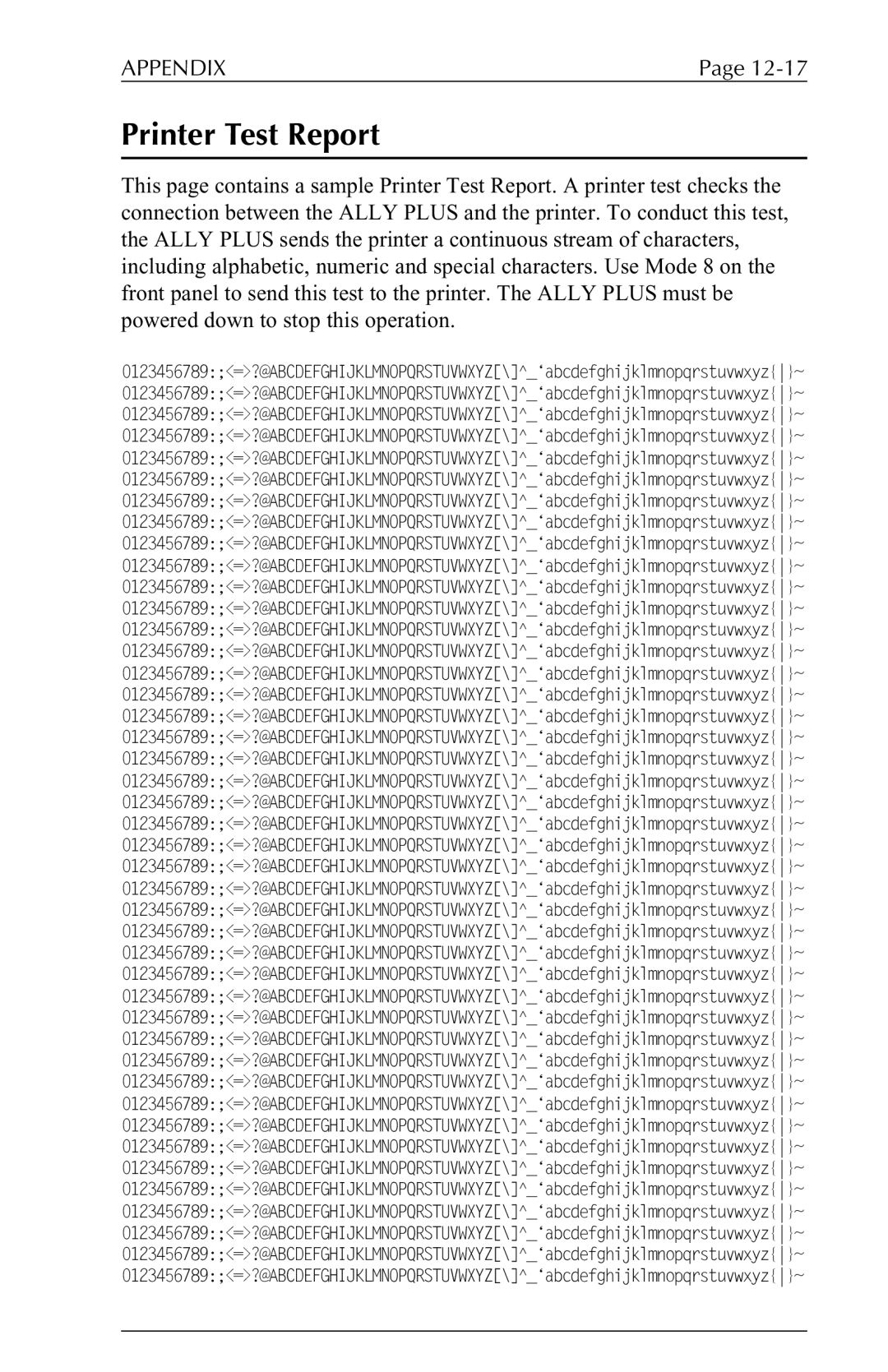 Xerox 6287 user manual Printer Test Report 