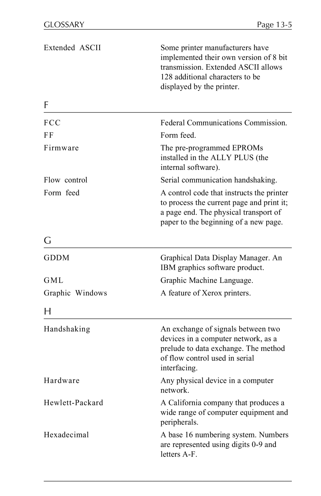 Xerox 6287 user manual Fcc, Gddm, Gml 