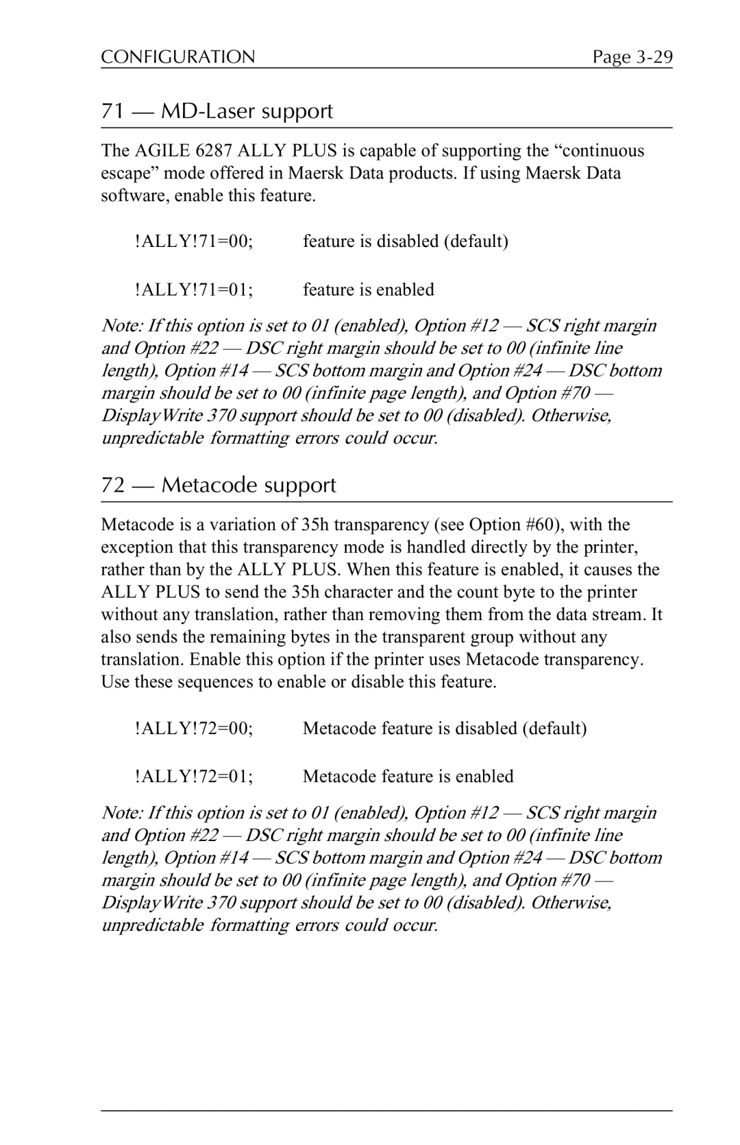 Xerox 6287 user manual MD-Laser support, Metacode support 