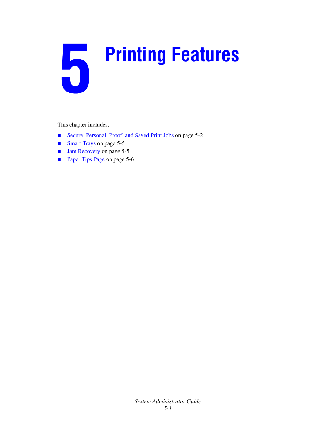 Xerox 6300, 6350, 8500, 8550 manual Printing Features 