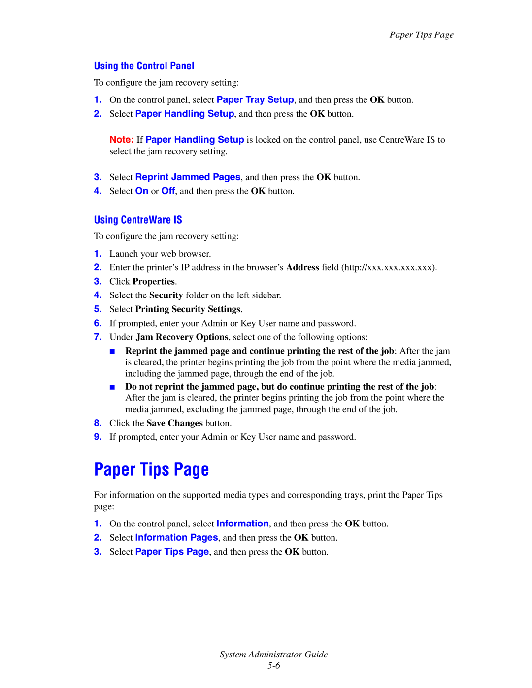 Xerox 6300, 6350, 8500, 8550 manual Paper Tips, Using the Control Panel 