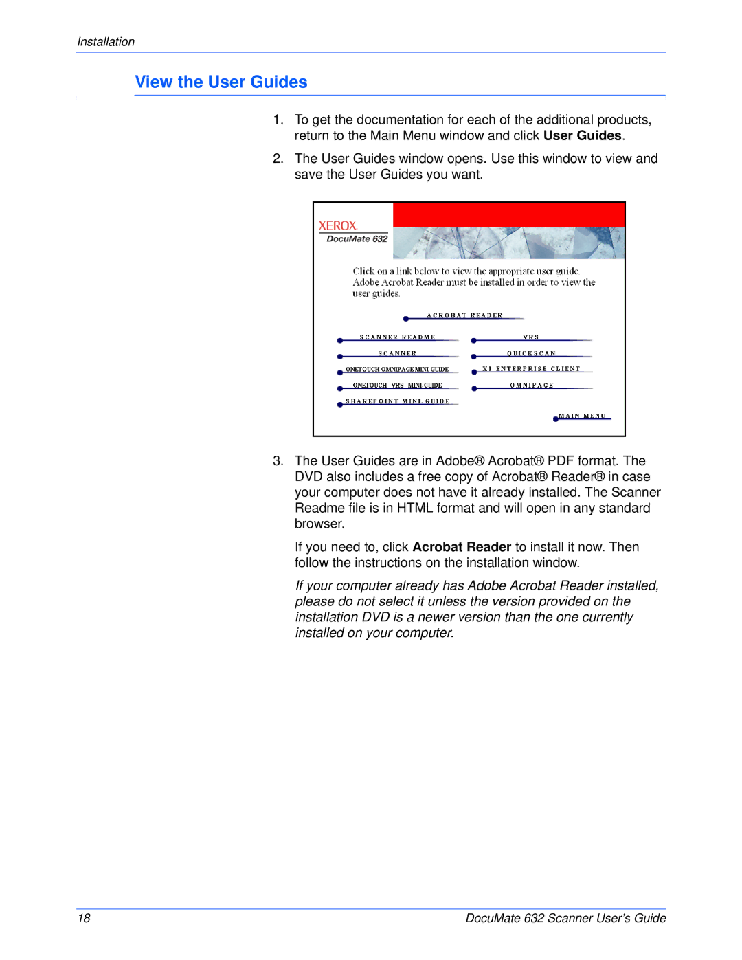 Xerox 632 manual View the User Guides 