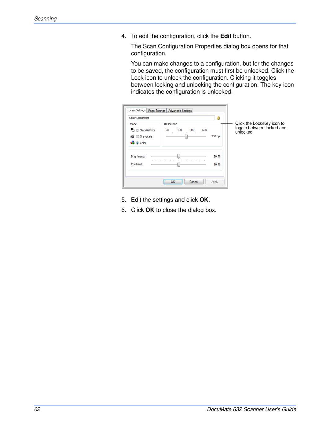 Xerox 632 manual Scanning 