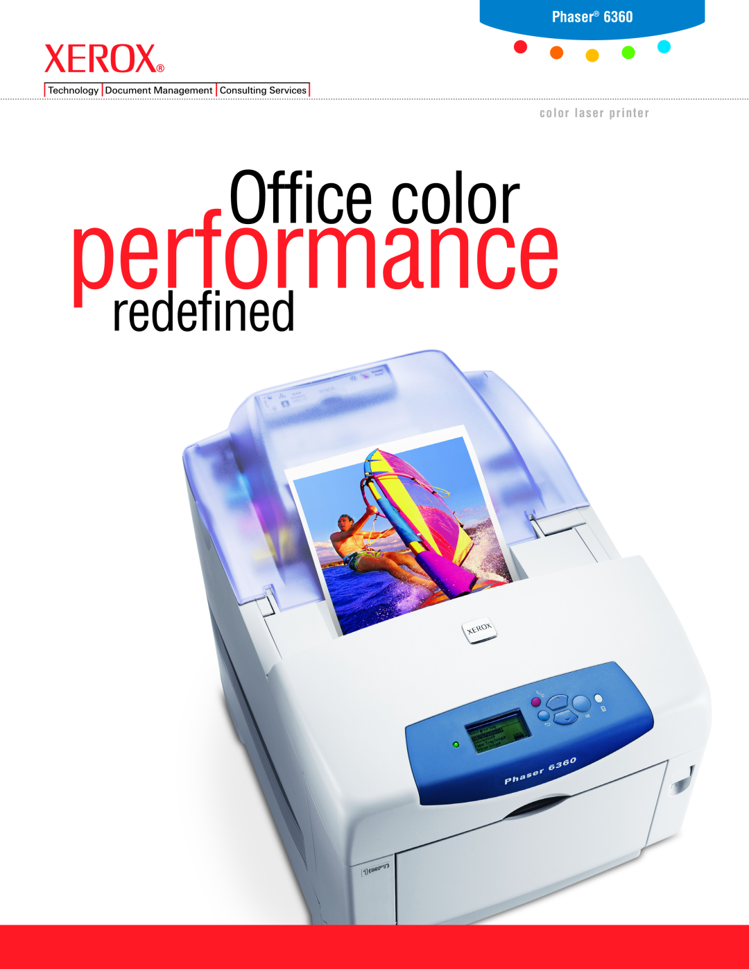 Xerox 6360 manual Phaser, performance, Office color, redefined, color laser printer 