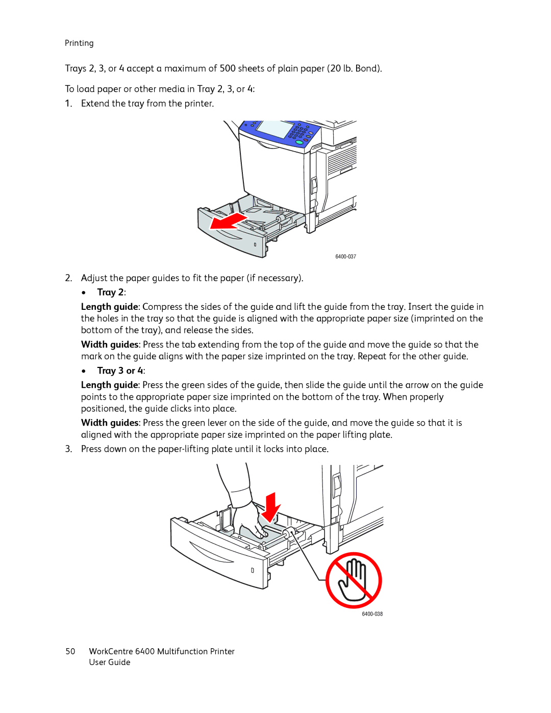 Xerox 6400 manual Tray 3 or 