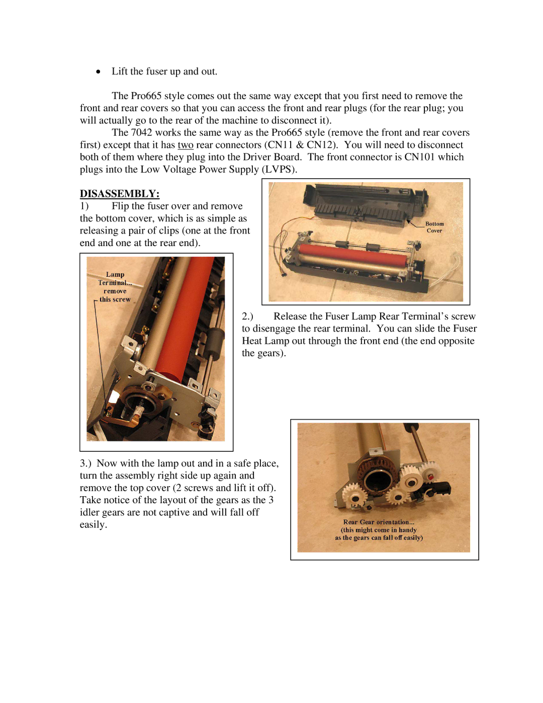 Xerox 645 manual Disassembly 