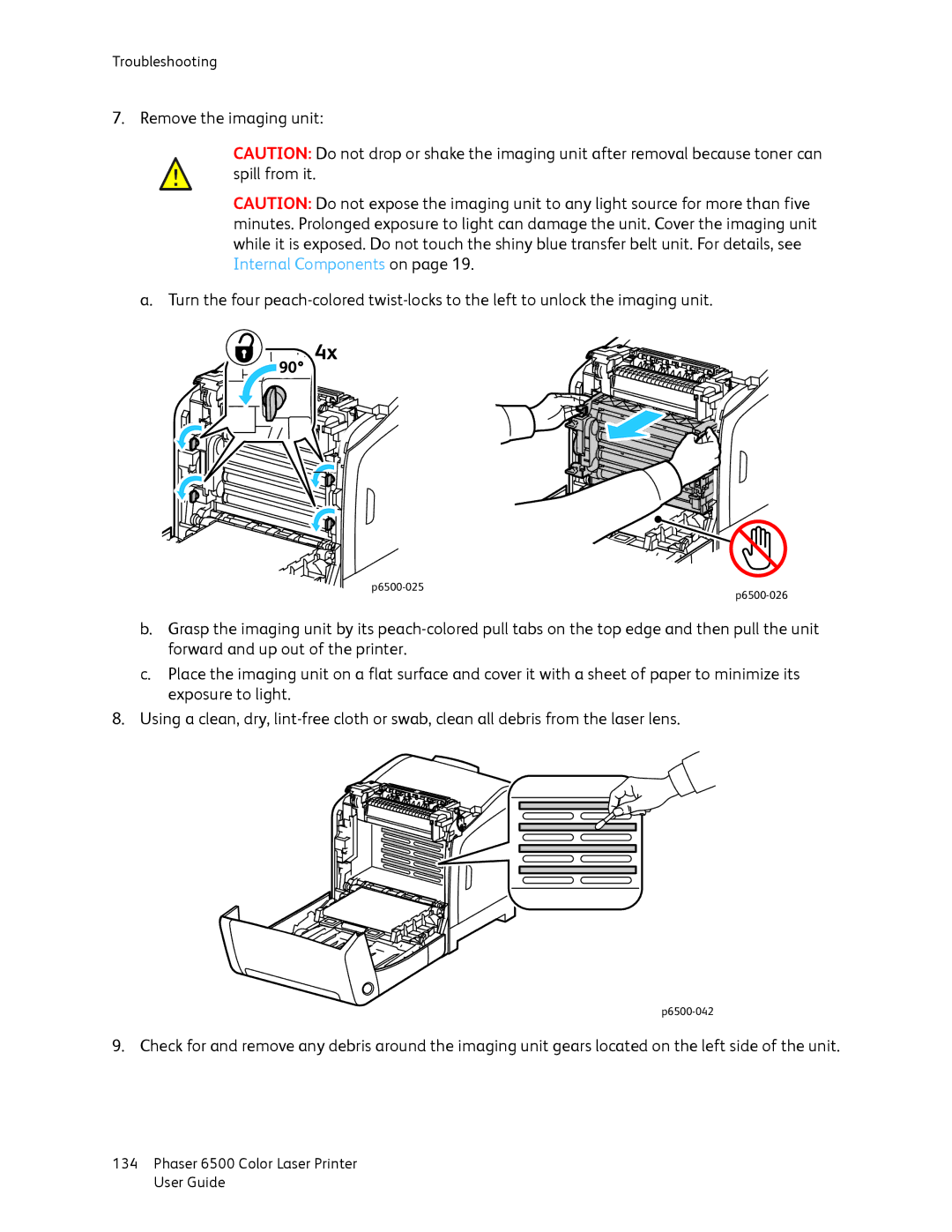 Xerox 6500 manual 90º 