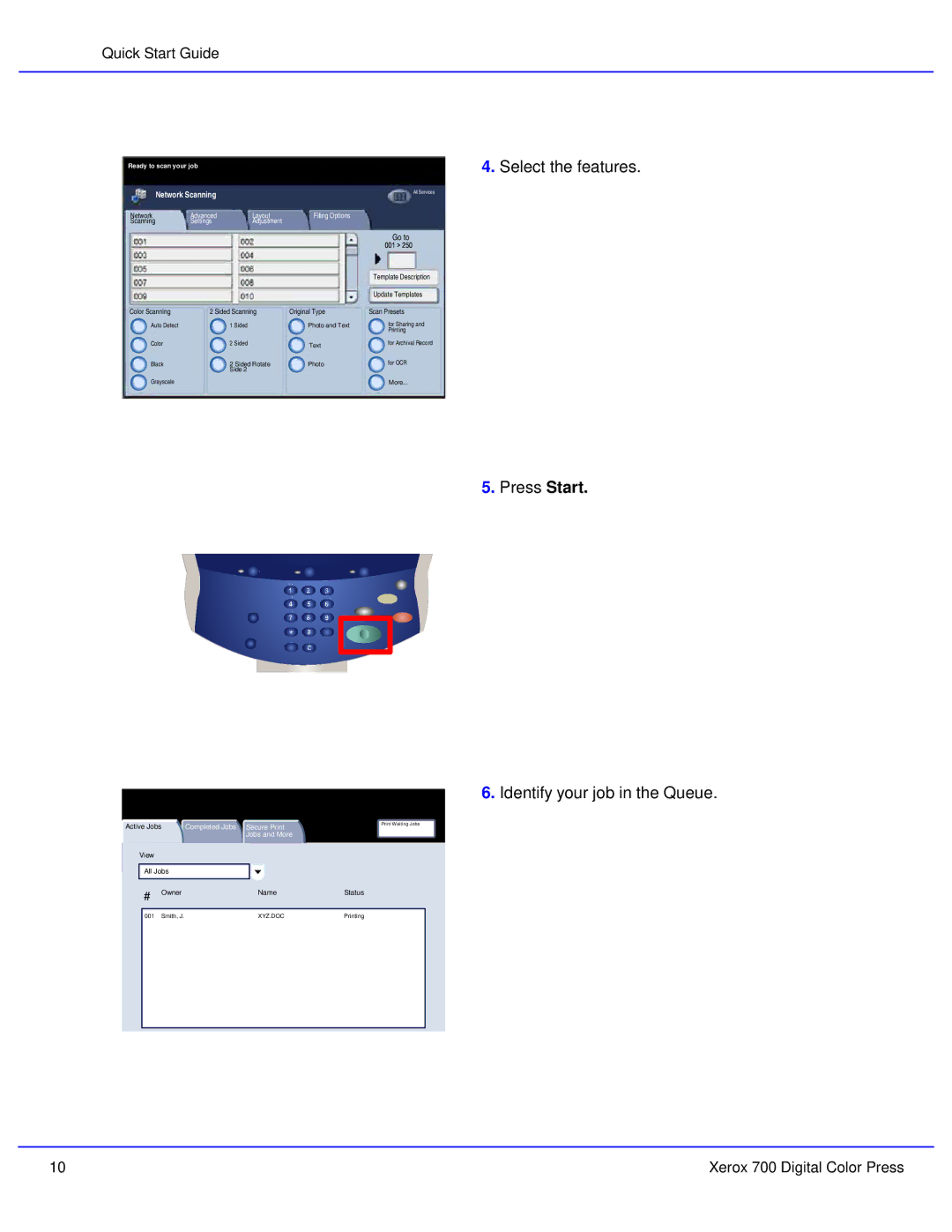 Xerox 700 quick start Advanced Layout Filing Options 