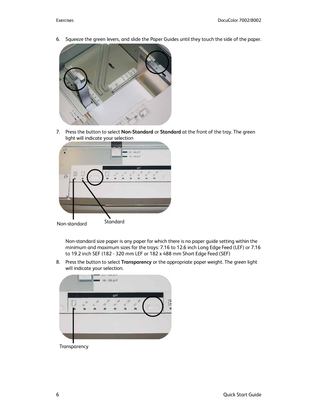 Xerox 7002, 8002 manual Exercises 