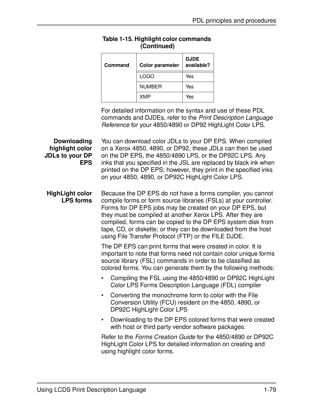 Xerox 701P21091 manual Command, Color parameter Available?, Logo, Number, Xmp 