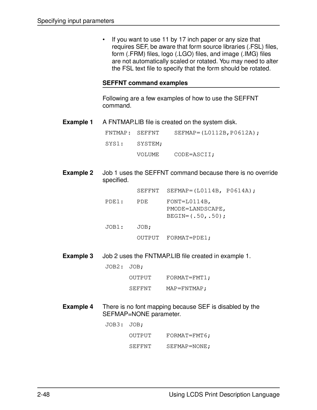 Xerox 701P21091 manual Seffnt command examples 