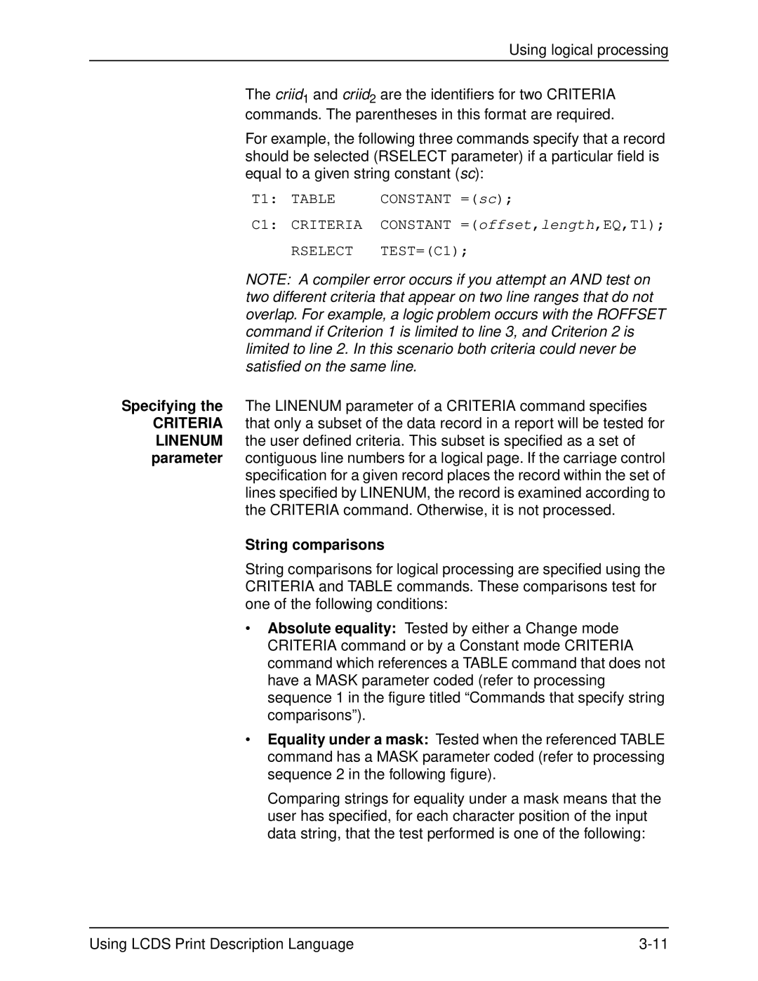 Xerox 701P21091 manual String comparisons 