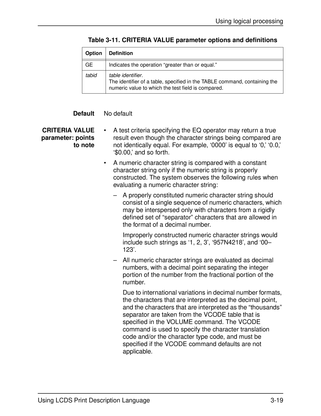 Xerox 701P21091 manual Parameter points, Tabid Table identifier 