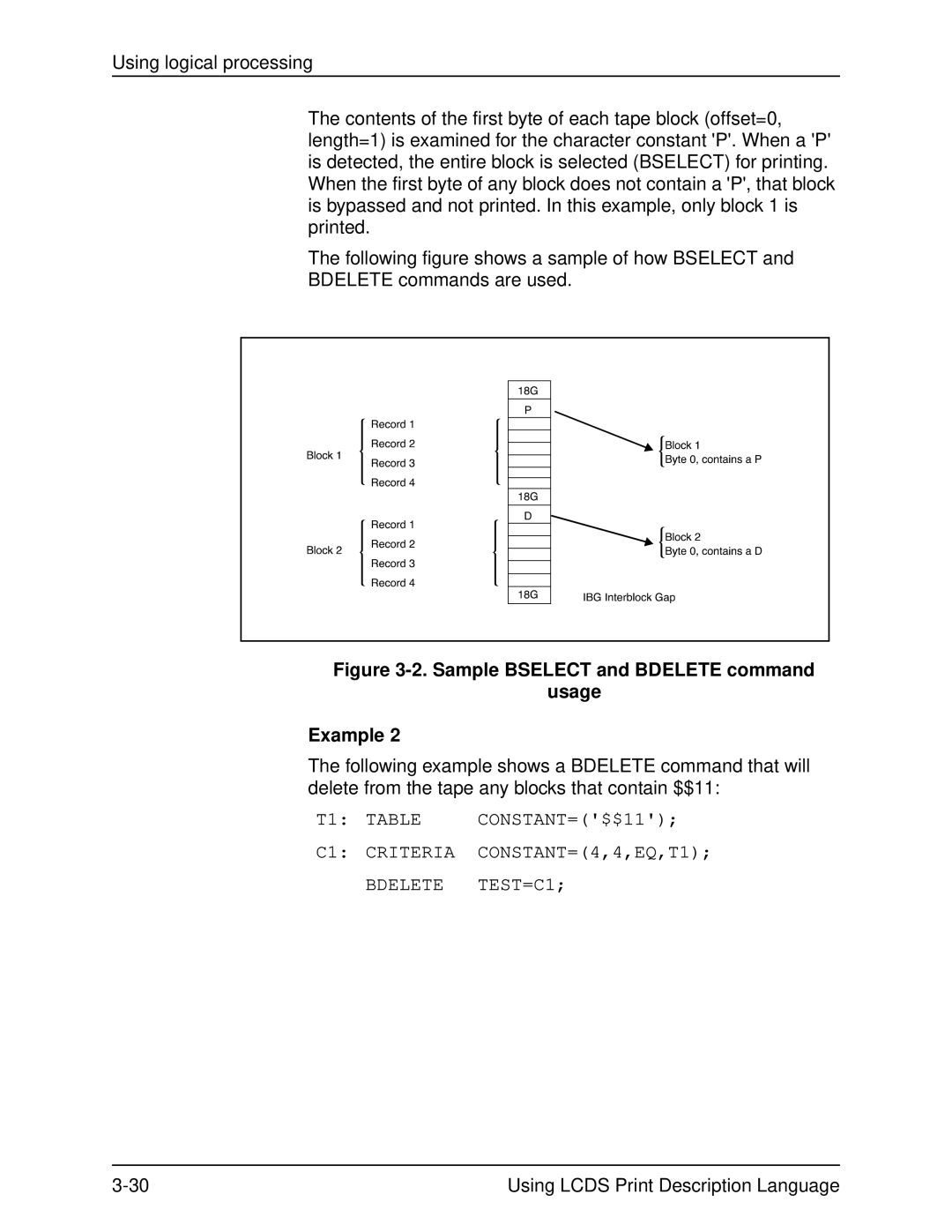 Xerox 701P21091 manual Sample Bselect and Bdelete command Usage Example 