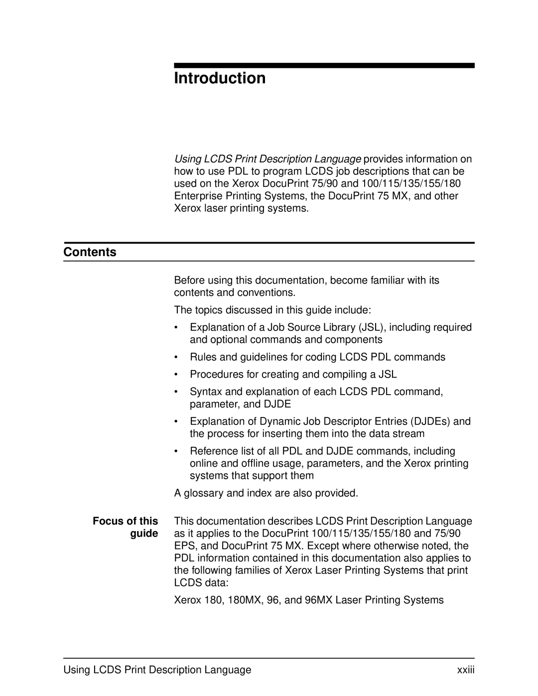 Xerox 701P21091 manual Introduction, Contents 