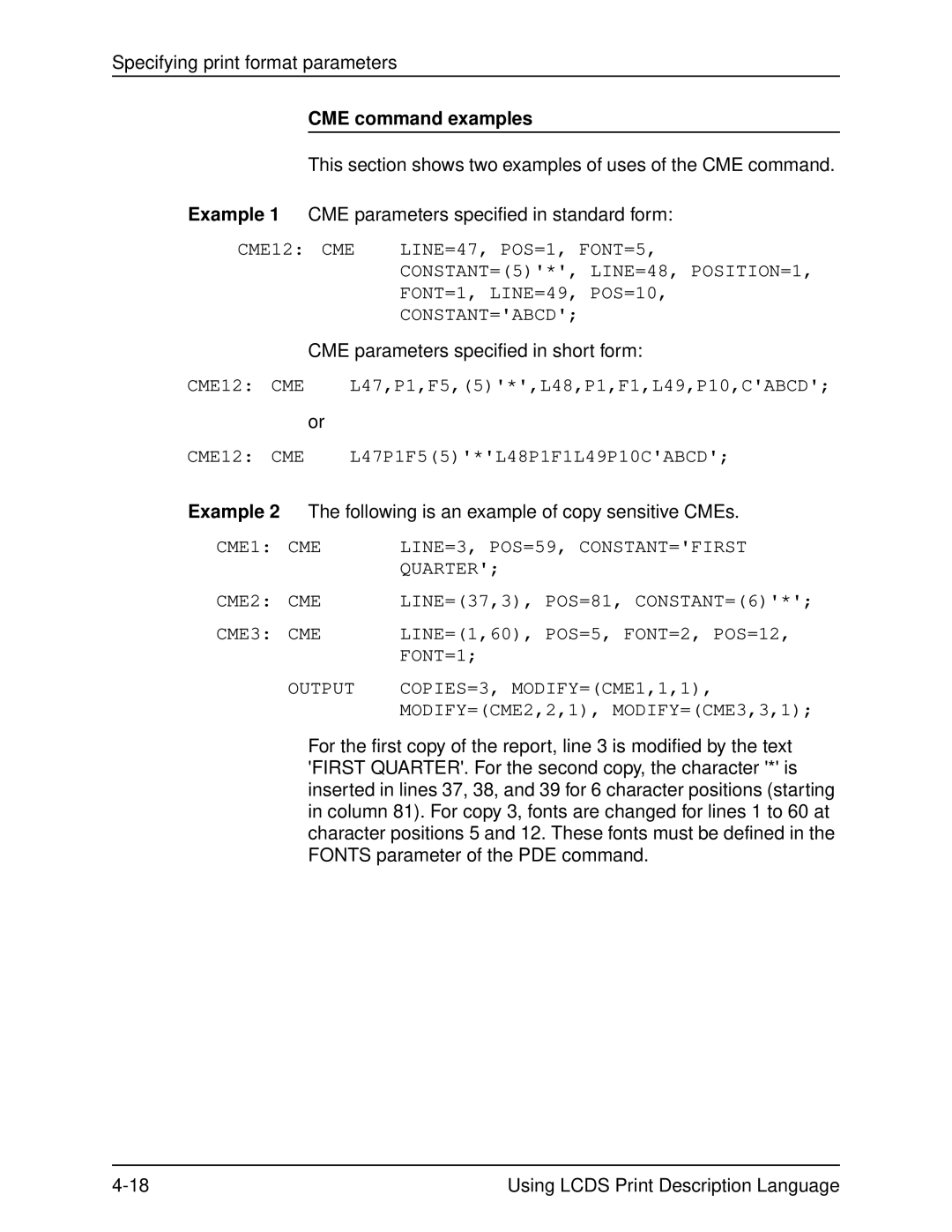 Xerox 701P21091 manual CME command examples 