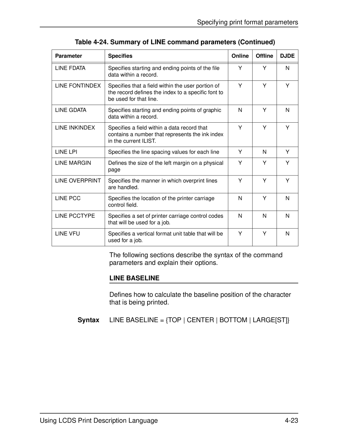 Xerox 701P21091 manual Line Baseline 