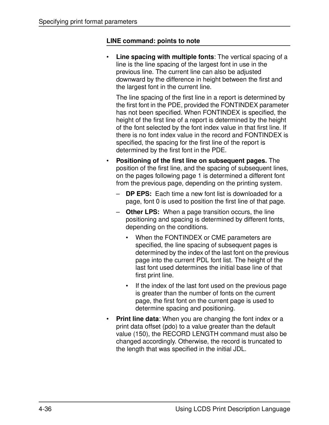 Xerox 701P21091 manual Line command points to note 