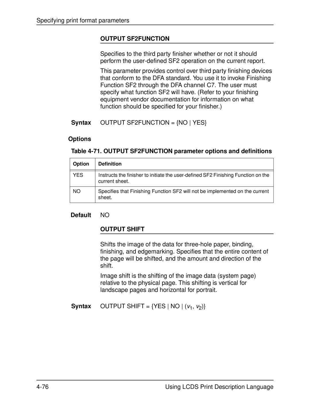 Xerox 701P21091 manual Output SF2FUNCTION, Output Shift 