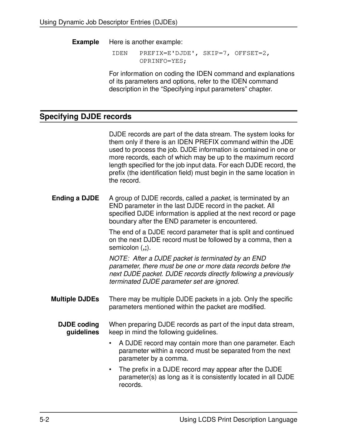 Xerox 701P21091 manual Specifying Djde records 