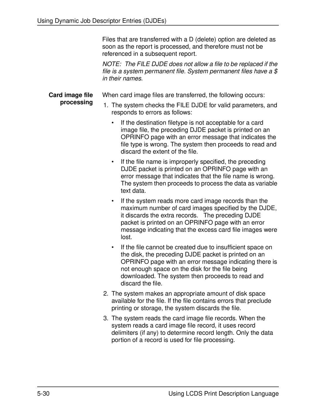 Xerox 701P21091 manual Card image file processing 