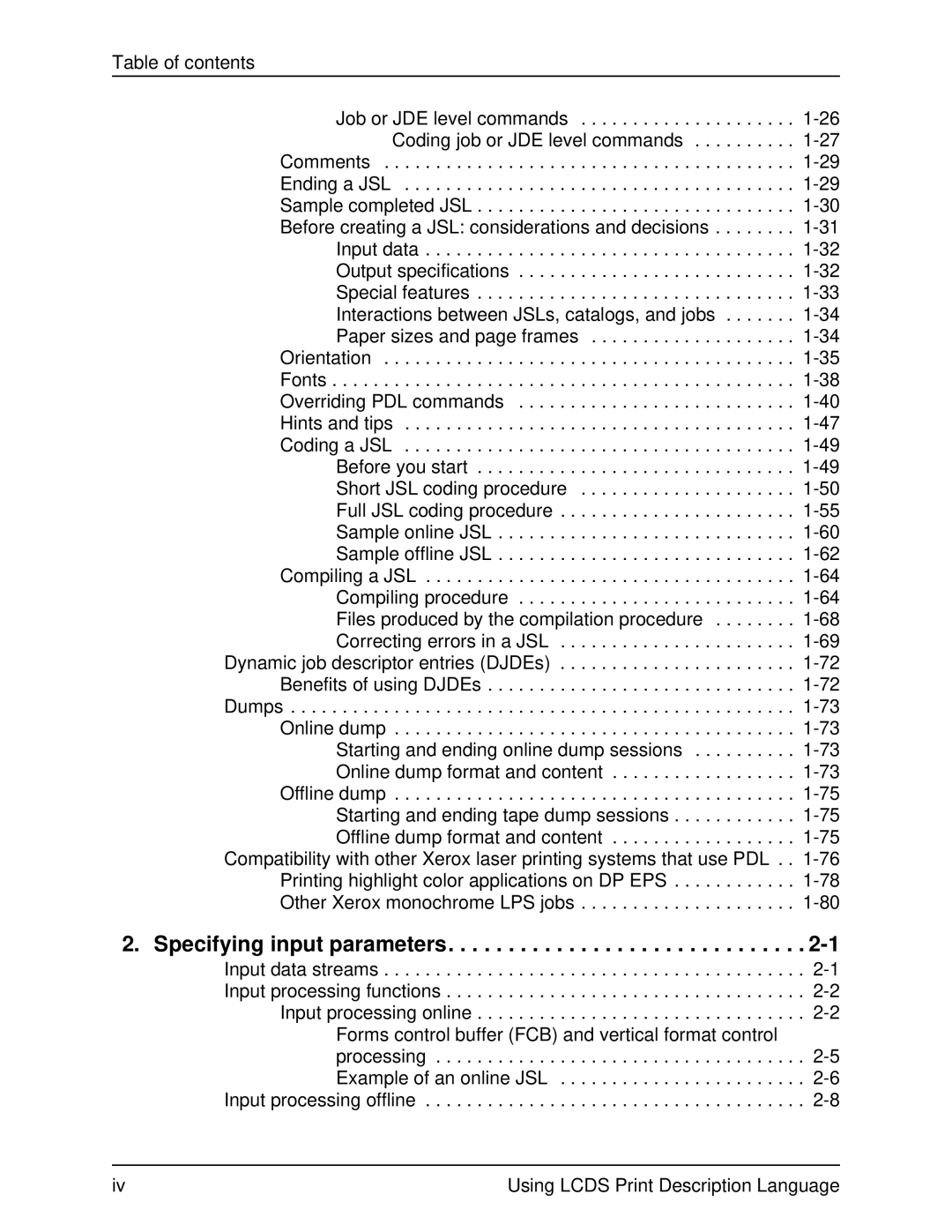 Xerox 701P21091 manual Specifying input parameters 