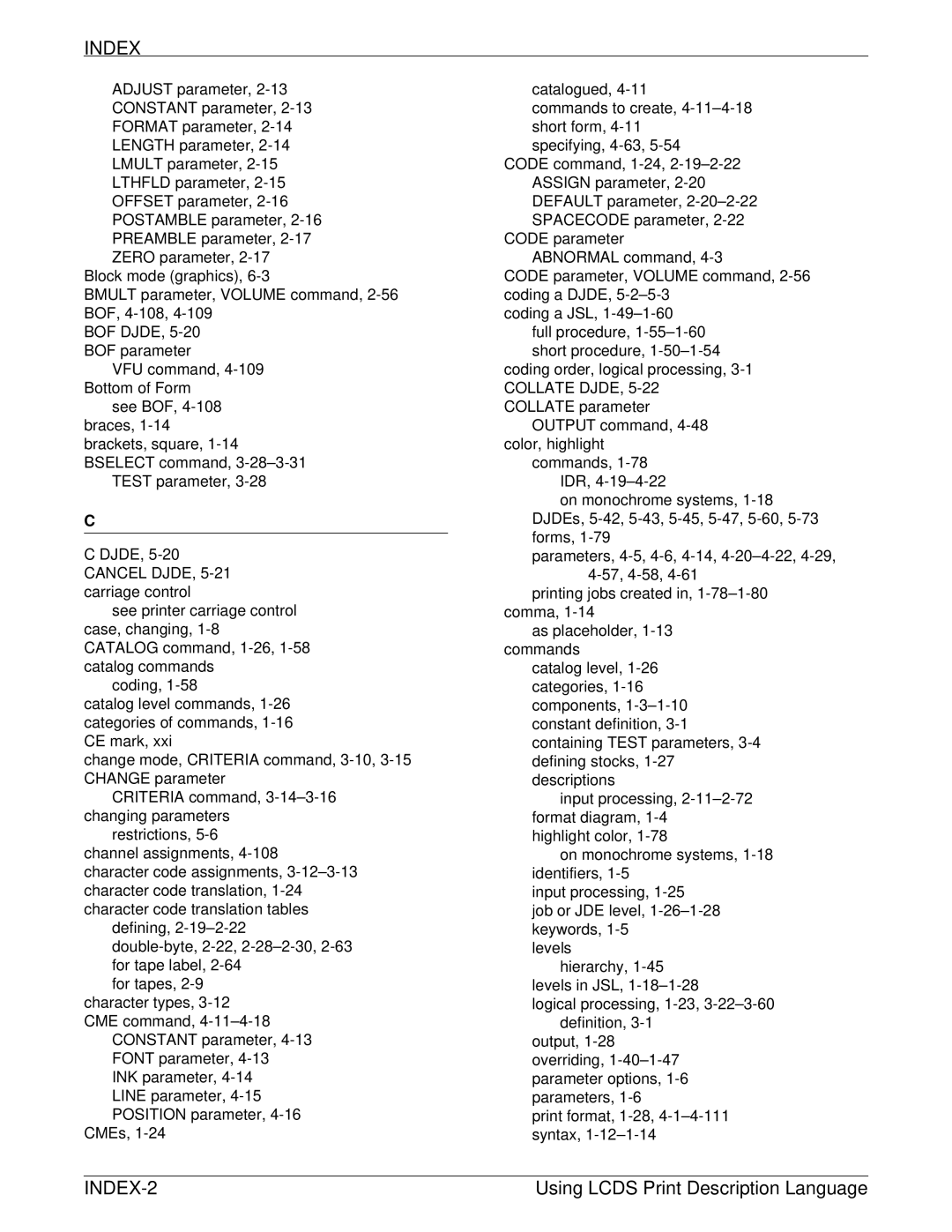 Xerox 701P21091 manual INDEX-2 