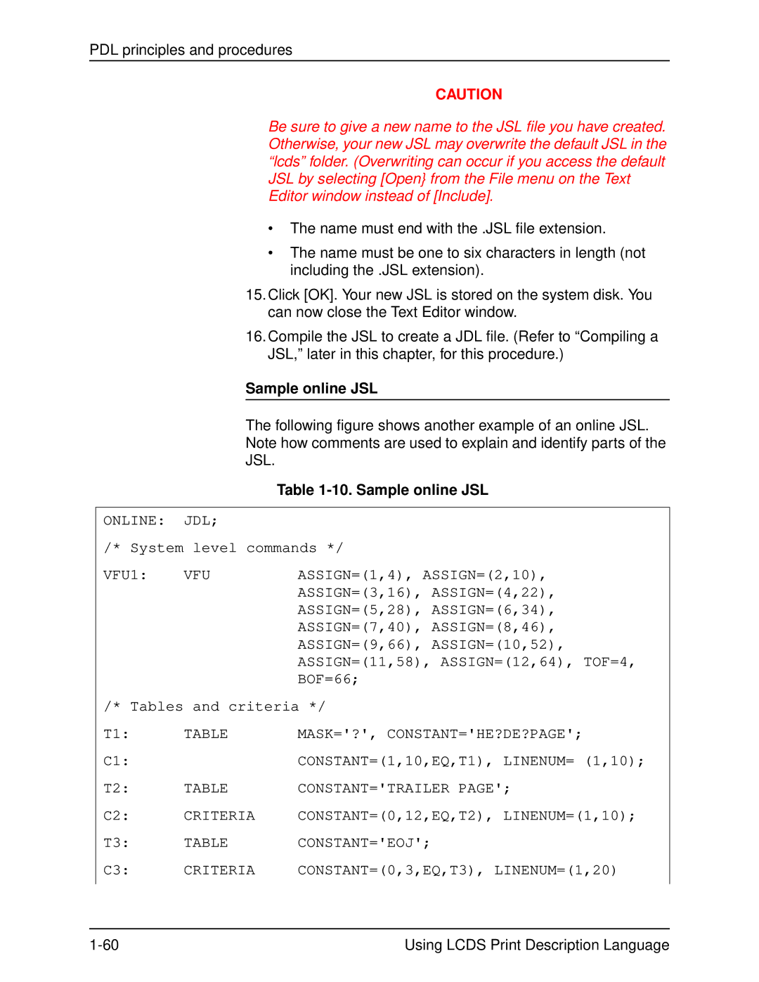 Xerox 701P21091 manual Sample online JSL 