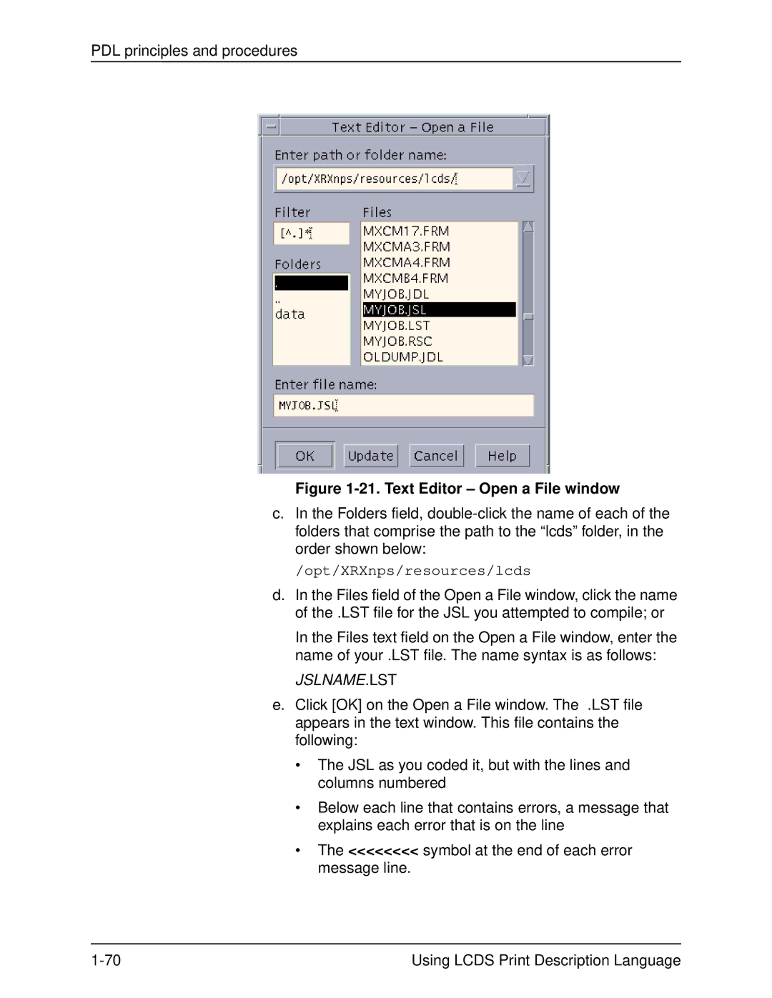 Xerox 701P21091 manual Text Editor Open a File window 