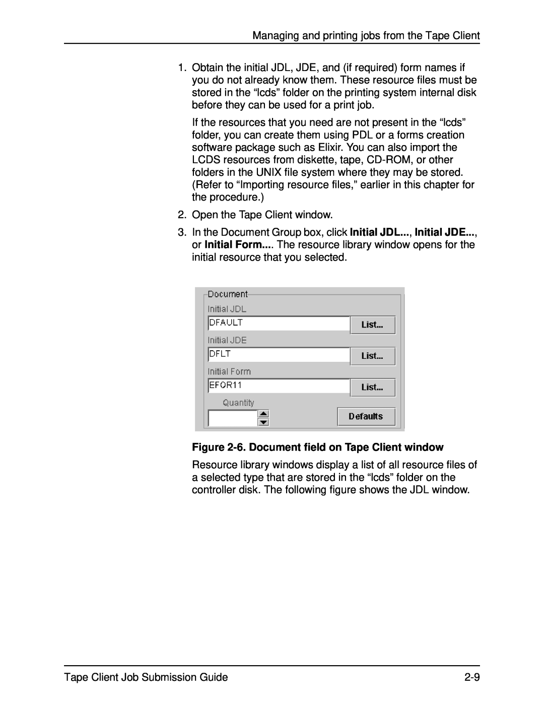 Xerox 701P21110 manual 6.Document field on Tape Client window 