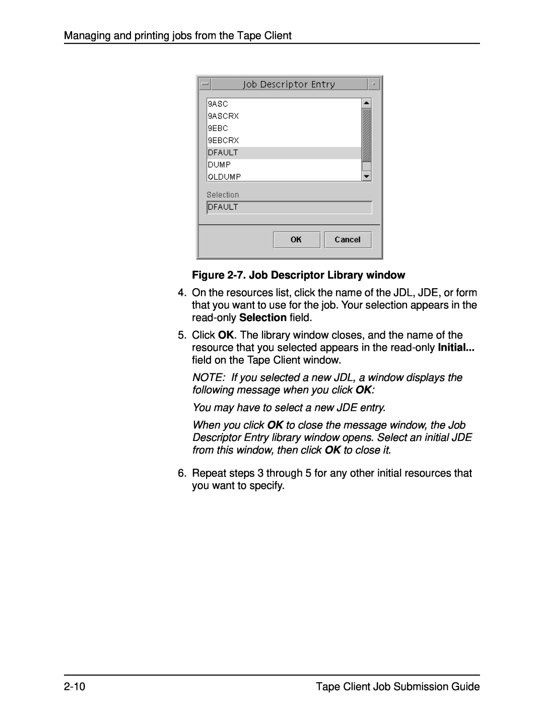 Xerox 701P21110 manual 7.Job Descriptor Library window 