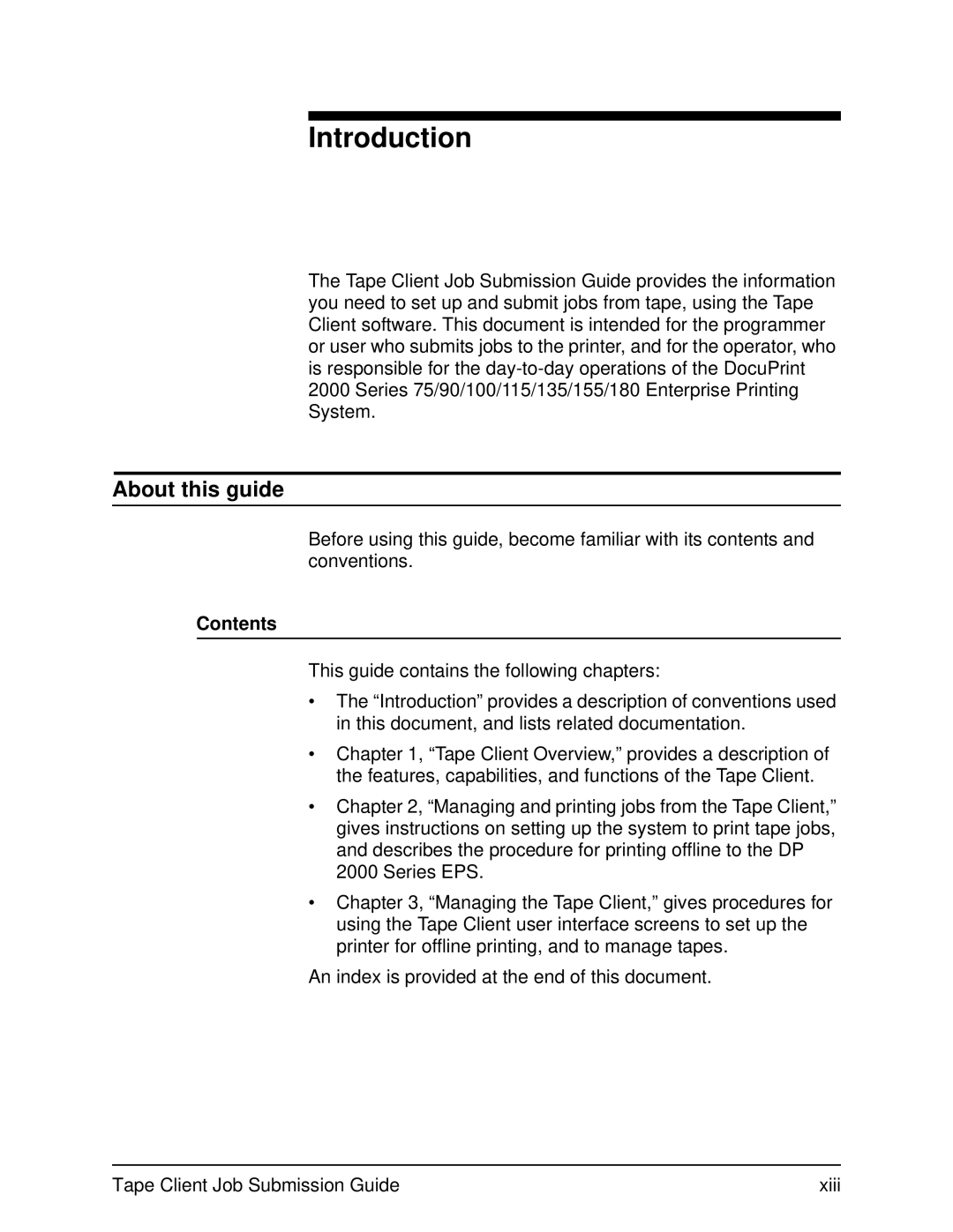 Xerox 701P21110 manual Introduction, About this guide, Contents 