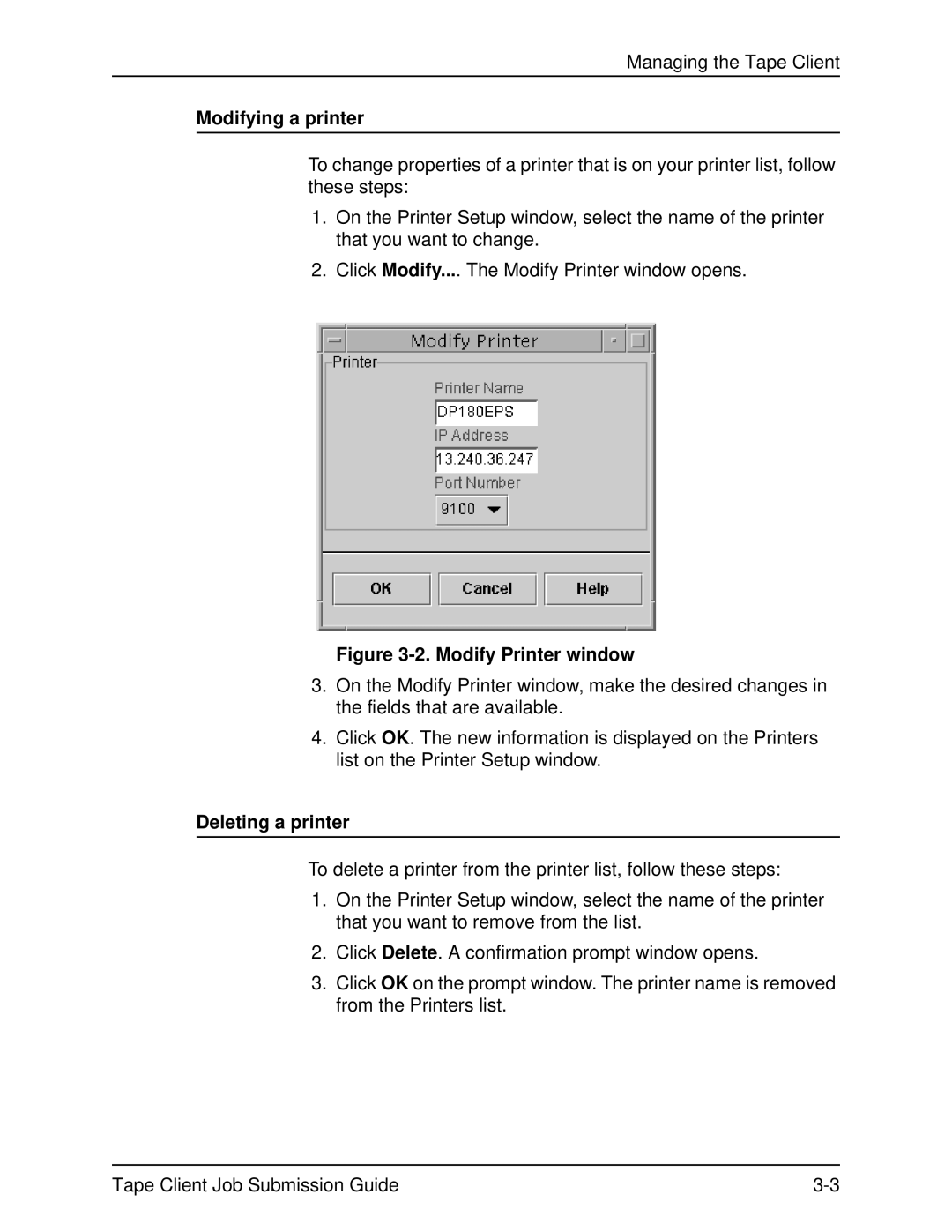 Xerox 701P21110 manual Modifying a printer, Deleting a printer 