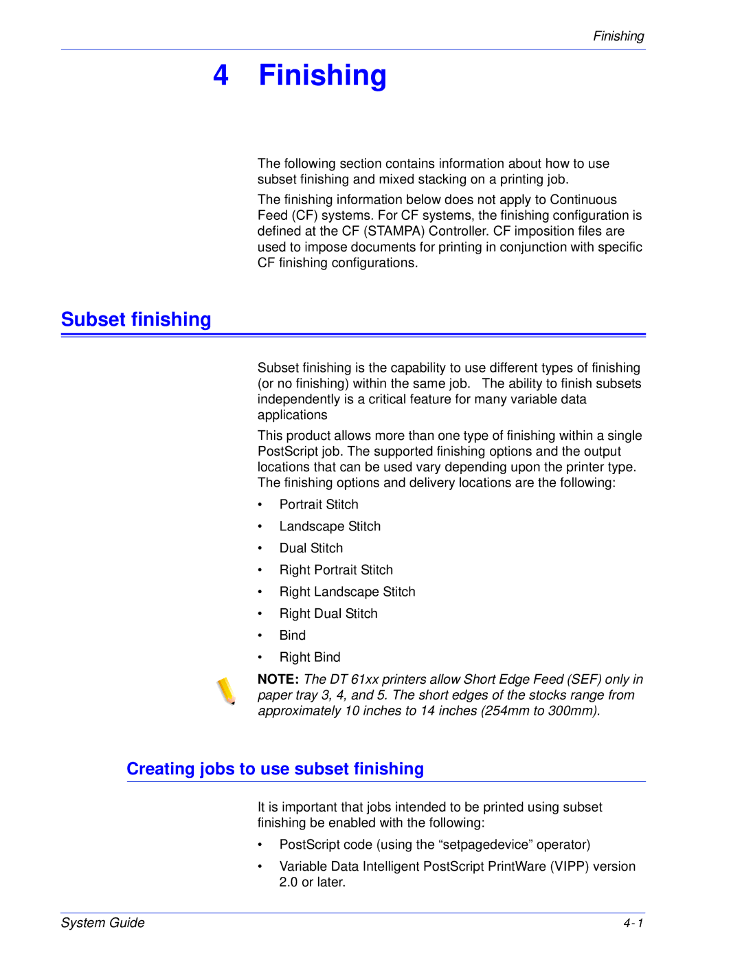 Xerox 701P25032 manual Subset finishing, Creating jobs to use subset finishing 