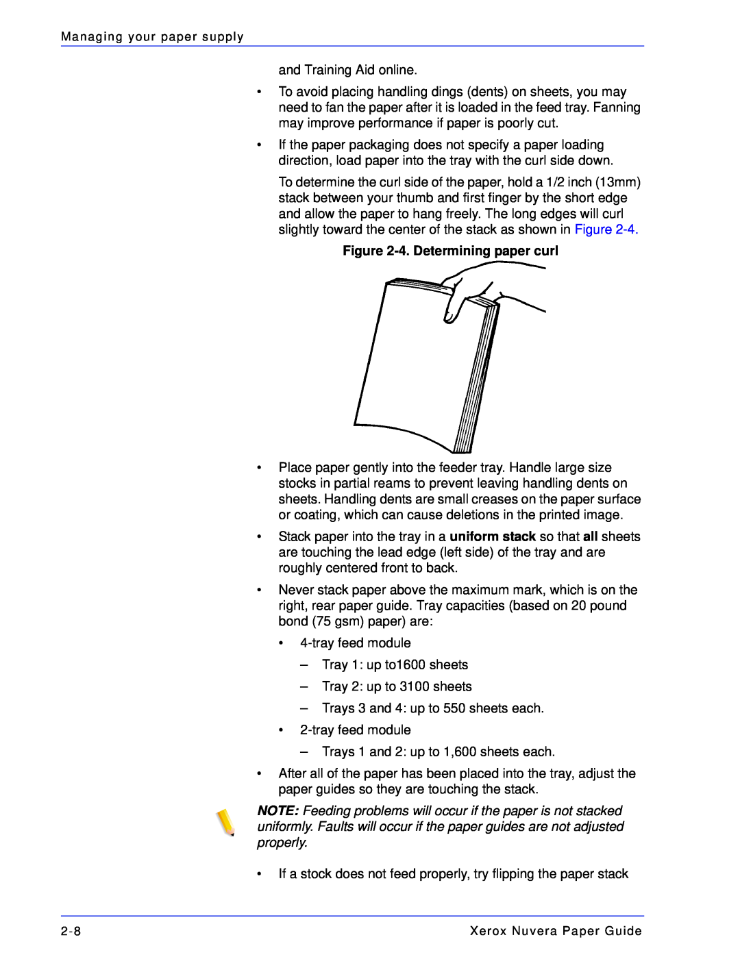 Xerox 701P28020 manual 4. Determining paper curl 