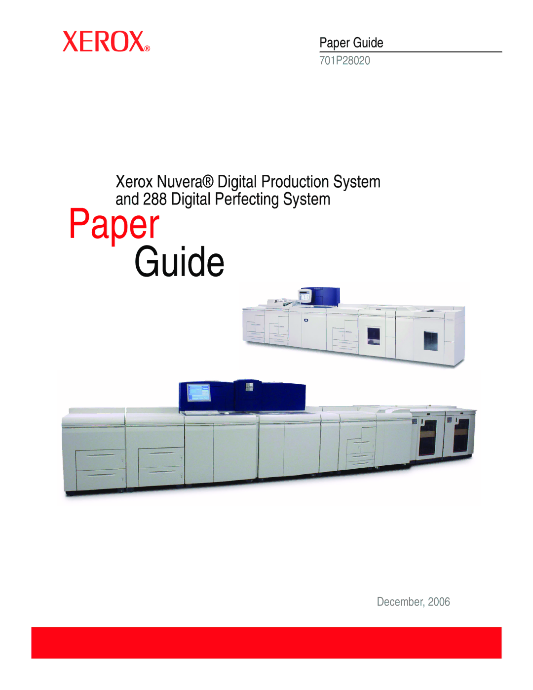 Xerox 701P28020 manual Paper 