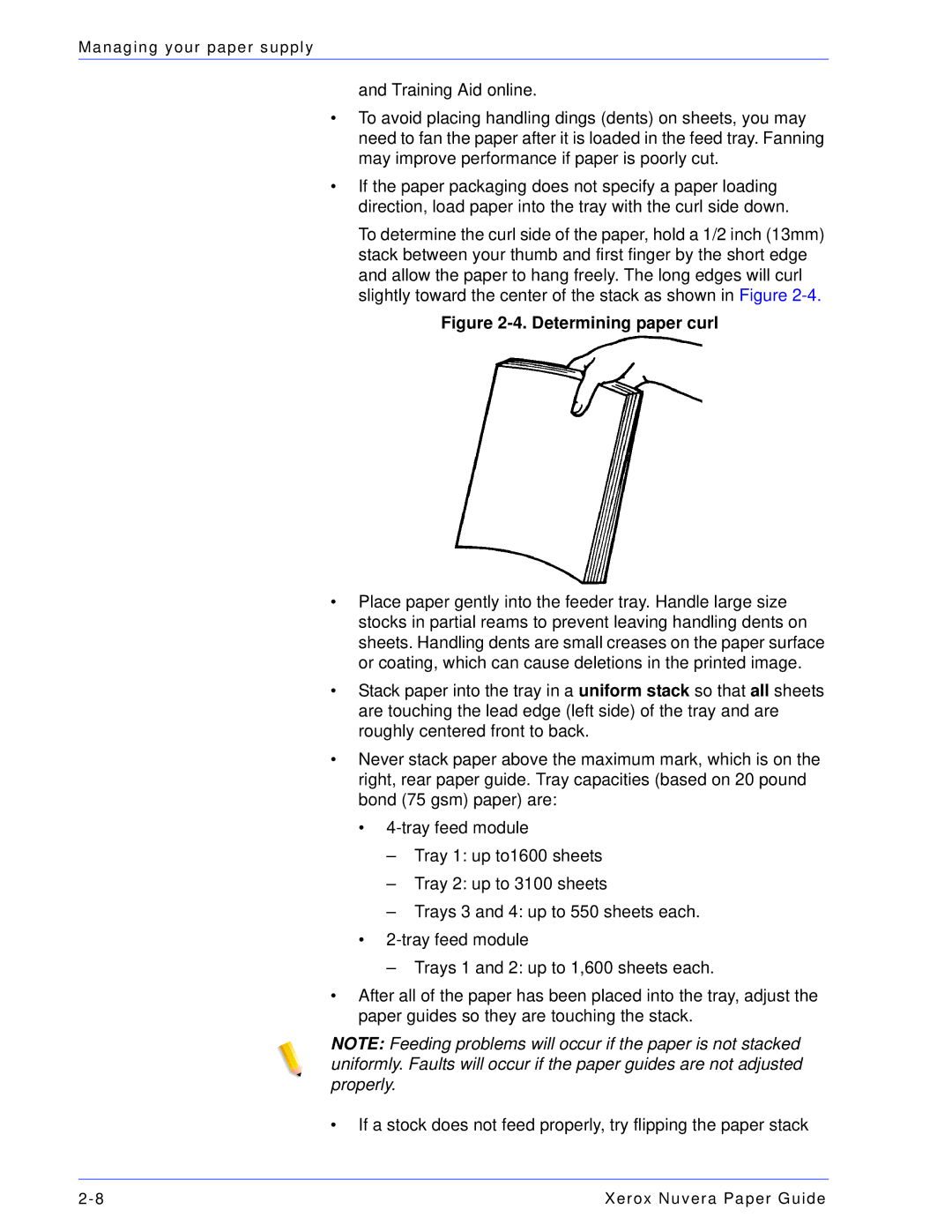 Xerox 701P28020 manual Determining paper curl 