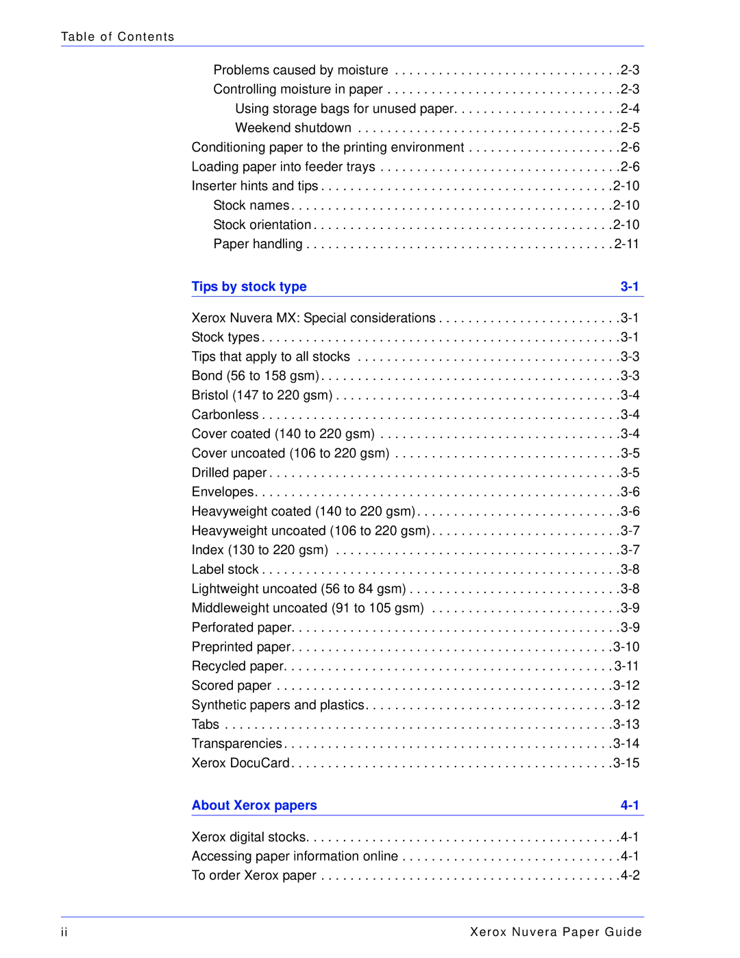 Xerox 701P28020 manual Tips by stock type 